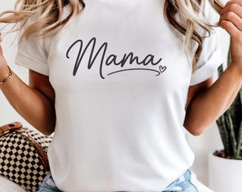 Signature Mama T-Shirt: Minimal Elegant Mother's Day Tee