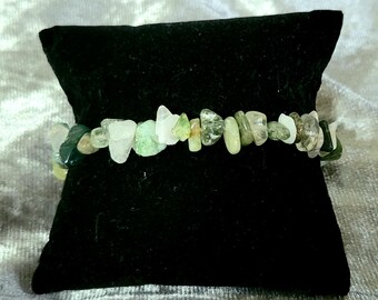 Assorted Handmade Tumbled and Polished Gemstone Bead Bracelets with Stretchy String for Comfortablility