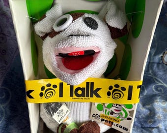 Marioneta de calcetín parlante vintage de Pets.com, año 1999, nueva en caja, nunca usada.