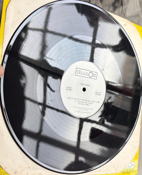 Vintage 1985 Time Zone “WORLD DESTRUCTION“ Meltdown Remix Vinyl
