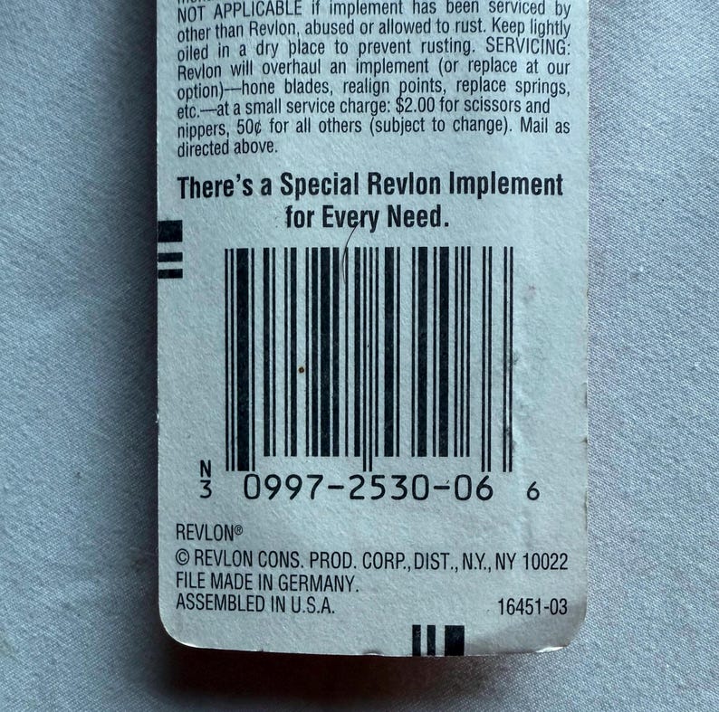 Revlon Text Vintage REVLON New & Sealed Emeryl File Pocket Size 5” File Made in ...