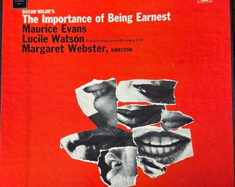 Vintage 1953 Oscar Wildes "The Importance of Being Earnest" 2 vinyl-LP-skivor. Utmärkt skick.