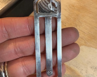 Sterling Silver Fancy Bookmark - Custom Cabachon