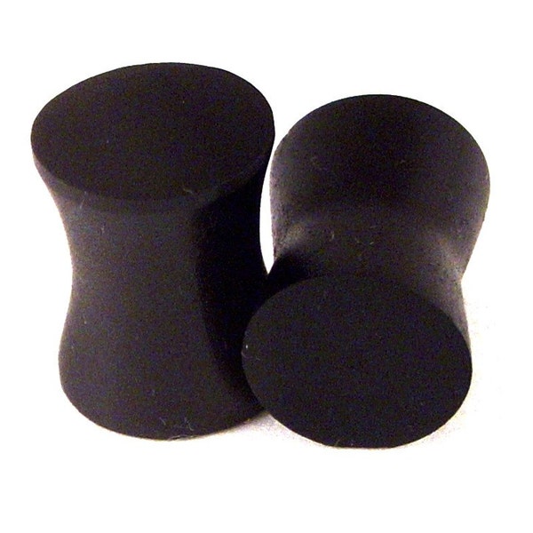 Wood Plugs Ebony 6g, 4g, 2g, 0g, 00g, 7/16", 1/2", 9/16", 5/8", 11/16", 3/4"