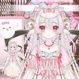 LIVE 2D Model Peach Blossom Vtuber Model for Sell [Premade Vtuber Model/YouTube Twitch Stream/FULLY RIGGED/Ready to use/Vtube Studio]
