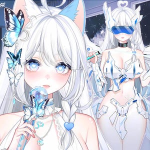 LIVE 2D Model Sera Vtuber Model for Sell [Premade Vtuber Model/YouTube Twitch Stream/FULLY RIGGED/Ready to use/Vtube Studio]