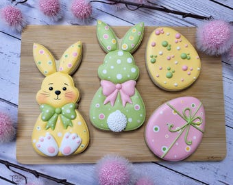 Easter Bunny & Eggs Cookie Decorating Class | Step-by-Step Video Tutorial