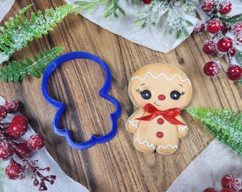 Gingerbread Man Cookie Cutter STL File | 3D Printer Model | One Size | Instant Download