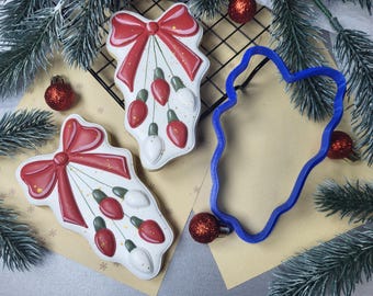Christmas Garland Cookie Cutter STL File | 3D Printer Model | One Size | Instant Download