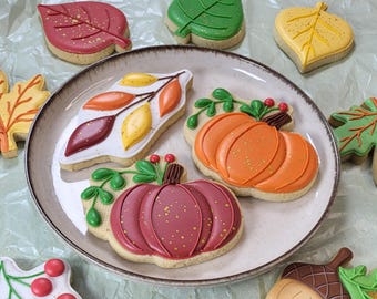 Autumn Cookie Decorating Class | Step-by-Step 4K Video Tutorial