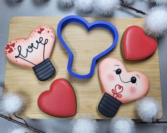 Love Light Bulb  Cookie Cutter STL File | 3D Printer Model | One Size | Instant Download