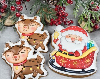 Christmas Santa Cookie Decorating Class | Step-by-Step 4K Video Tutorial
