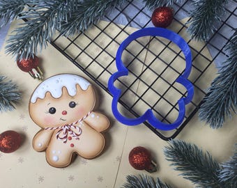 Christmas Gingerbread Man Cookie Cutter STL File | 3D Printer Model | One Size | Instant Download