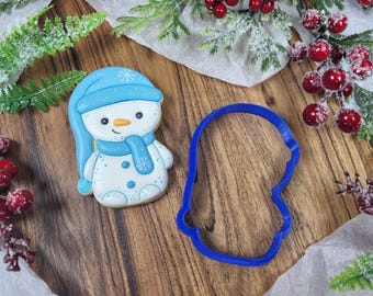 Christmas Snowman Cookie Cutter STL File | 3D Printer Model | One Size | Instant Download