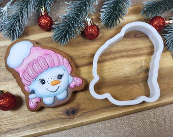 Snow Girl Cookie Cutter STL File | 3D Printer Model | One Size | Instant Download
