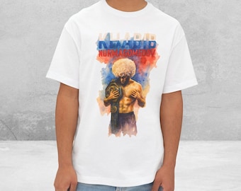 Khabib Nurmagomedov Watercolor UFC Shirt  MMA Champion Graphic Tee  Dagestan Fighter Apparel