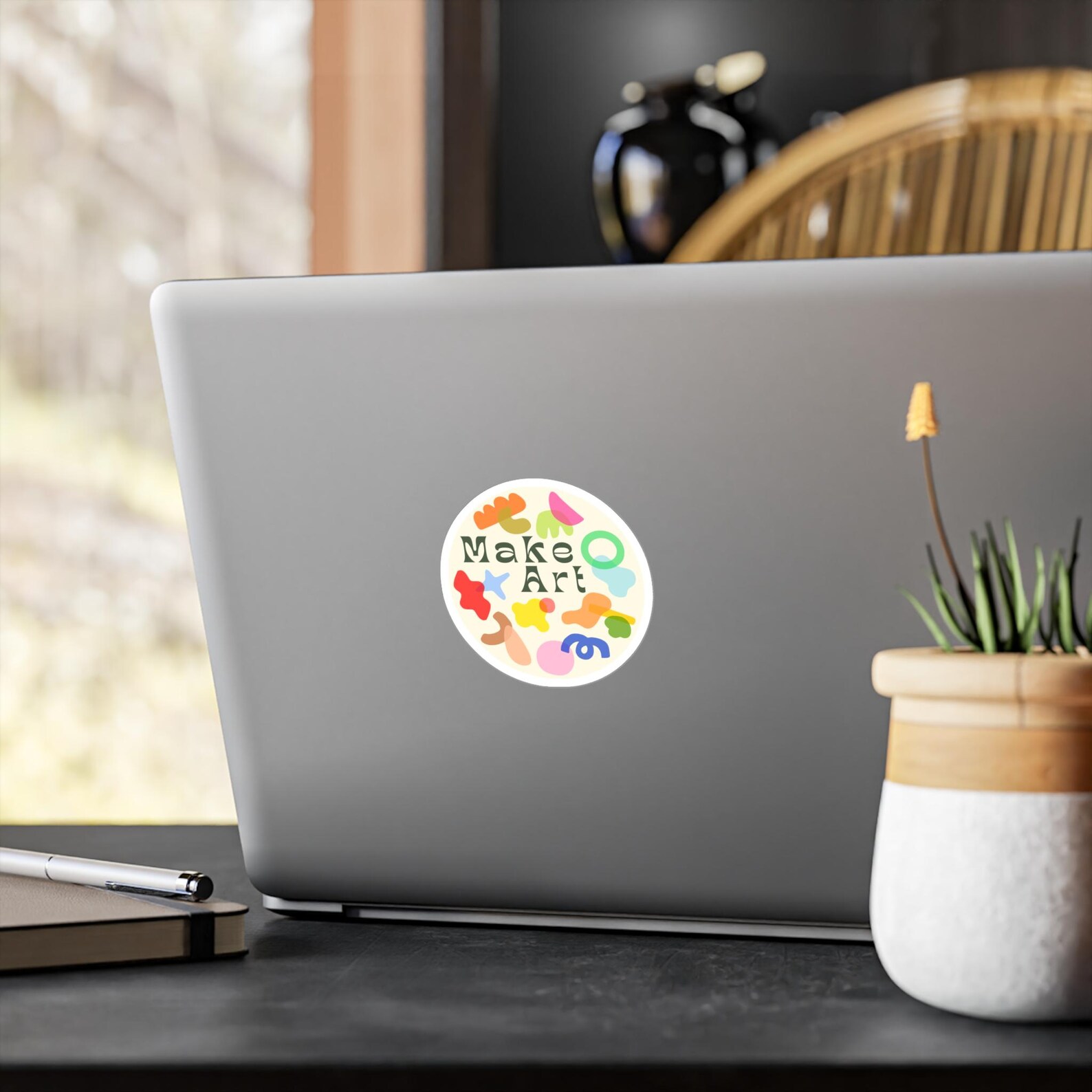 Make Art Abstract Shapes Sticker - Kiss-cut Vinyl Decal - Etsy