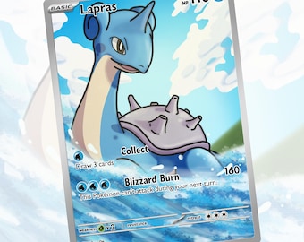 Lapras | Custom Card Fan Art Pokemon TCG