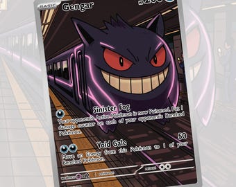 Gengar | Custom Fan Art Pokemon TCG Card