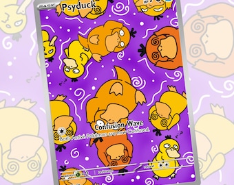Psyduck / Torchic / Sprigatito / Shaymin / Fennekin | Custom Card Fan Art Pokemon TCG
