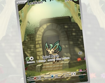 Leafeon | Custom Card Fan Art Pokemon TCG