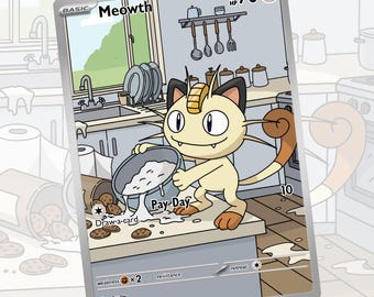 Meowth | Custom Card Fan Art Pokemon TCG