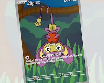 Aipom | Custom Fan Art Pokemon TCG Card