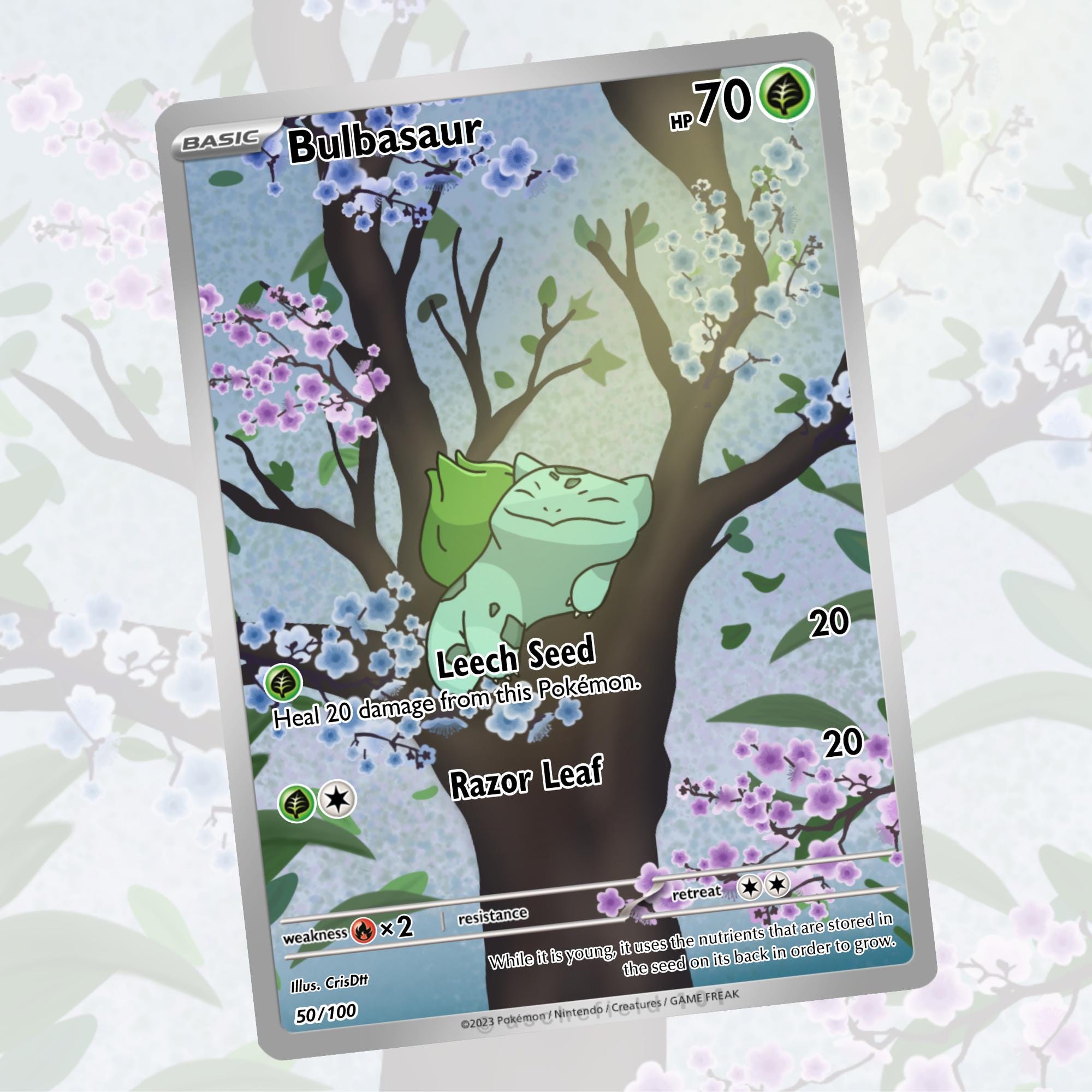 Bulbasaur | Custom Card Fan Art Pokemon TCG - Etsy