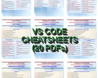VS Code Cheat Sheets Bundle (20 PDFs)
