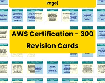AWS Certified Solutions Architect Exam Prep: 300 Revision Cards (Digital Download)