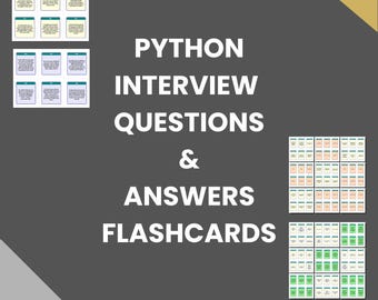 300 vragen en antwoorden voor Python-interviews Flashcards (revisiekaarten) | PDF | Direct downloaden
