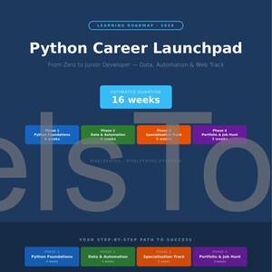 Plan de aprendizaje de Python 2026: De principiante a desarrollador junior / Automatización de datos y desarrollo web / Descarga instantánea en PDF imagen 3
