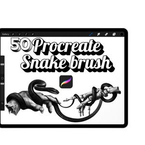 50 pincéis Snake Procreate | Carimbos Procreate | Flash para tatuagem | Tatuagem Procreate | Pacote de estêncil para tatuagem | Pacote Procreate | Flash para tatuagem