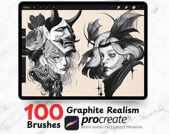 100 Realism Tattoo For Procreate | Procreate Designs | Digital Download Stencil Packs & Bundles | Tattoo Flash Sheets | Blackwork Realism