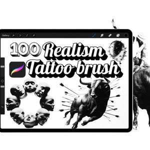 Realism Tattoo Stamps for Procreate: Brush Bundle (Digital Download)
