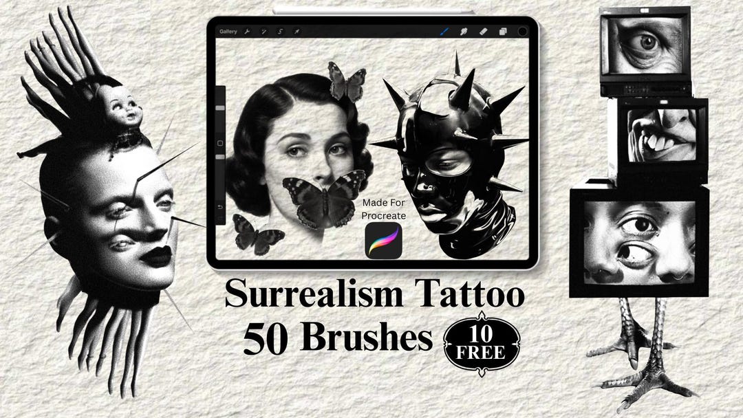 Procreate Brushes | Tattoo Stamp | Tattoo Flash | Procreate Stamps ...
