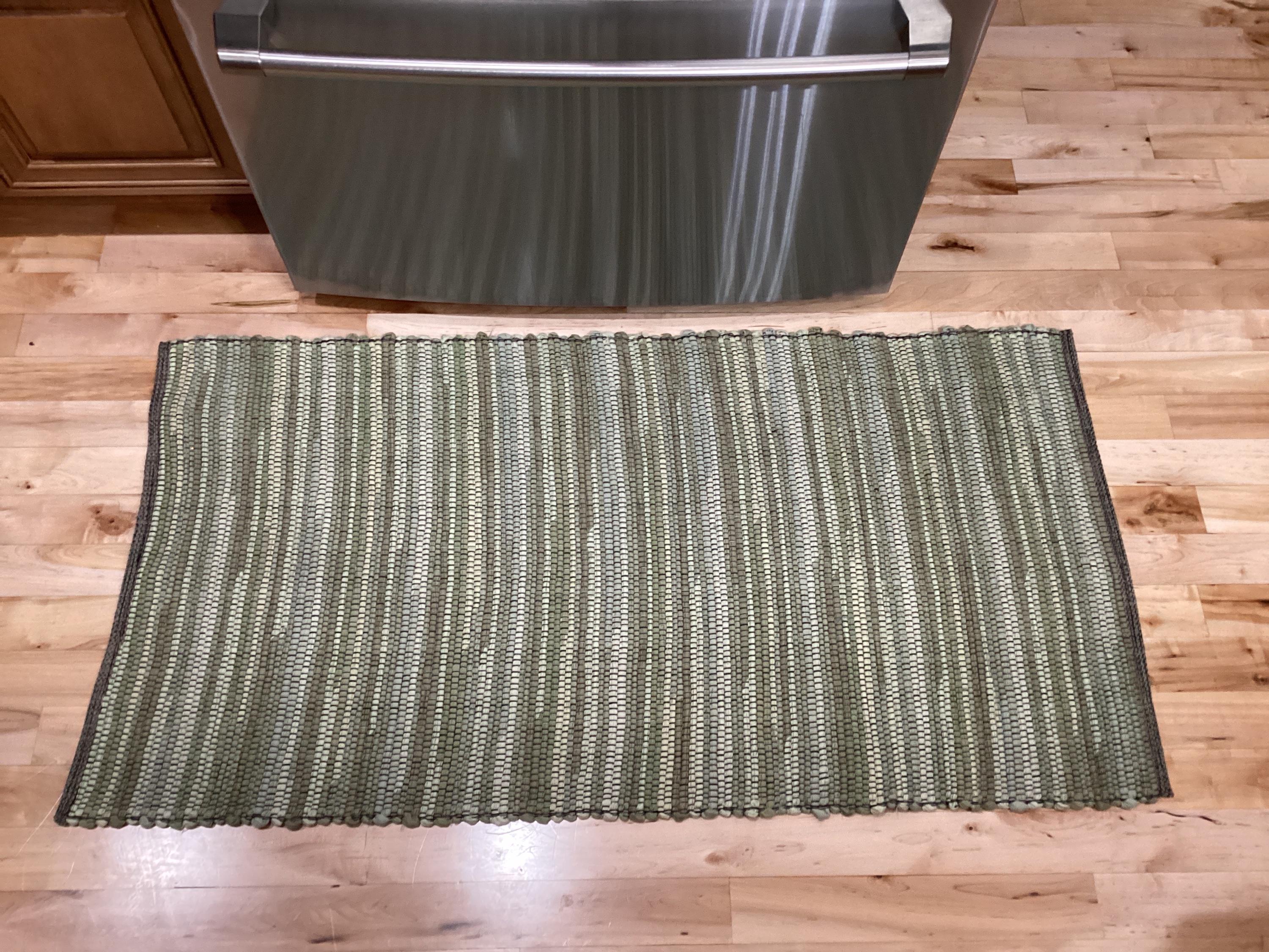 Handwoven Green Rag Rug - Multiple Sizes Available - Etsy
