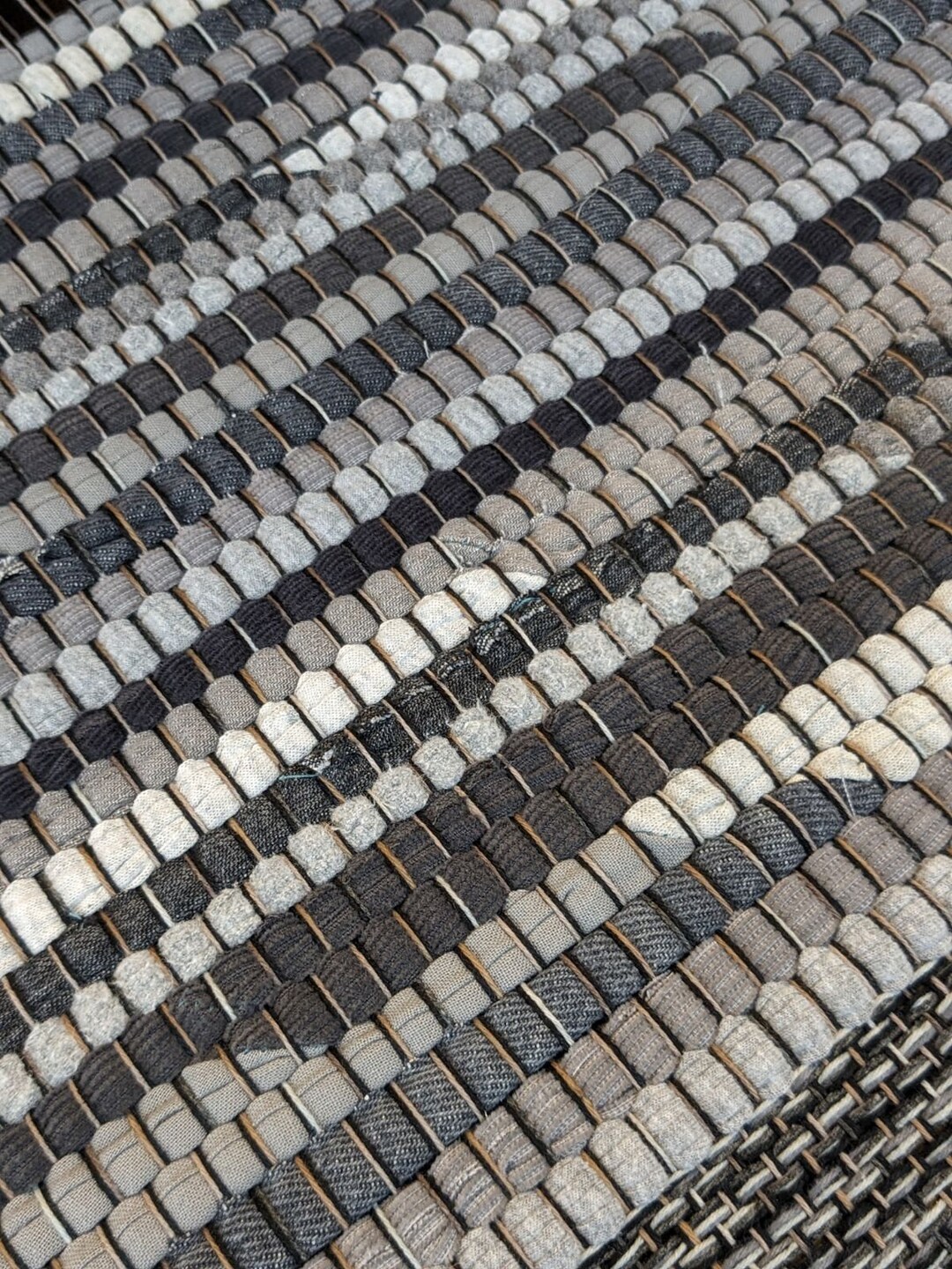 Handwoven Rag Rug Woven Gray Throw Rug Two Avalable - Etsy