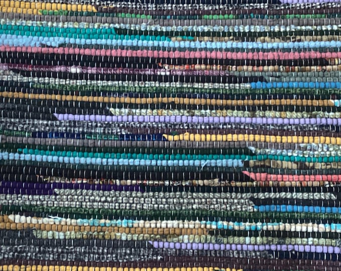 Woven Wool Rag Rug Handwoven Colorful Wool Rag Rug - Multiple Sizes Available - Etsy
