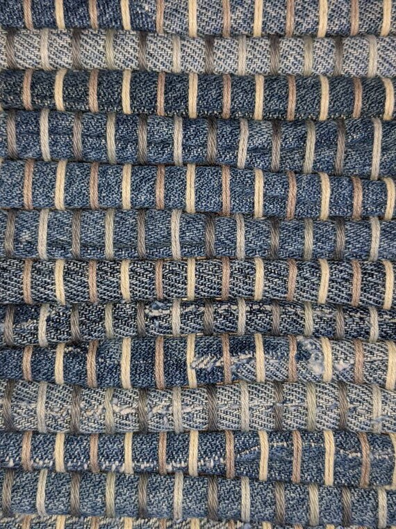 Handwoven Rag Rug Runner Denim Blue Jeans The workhorse Etsy