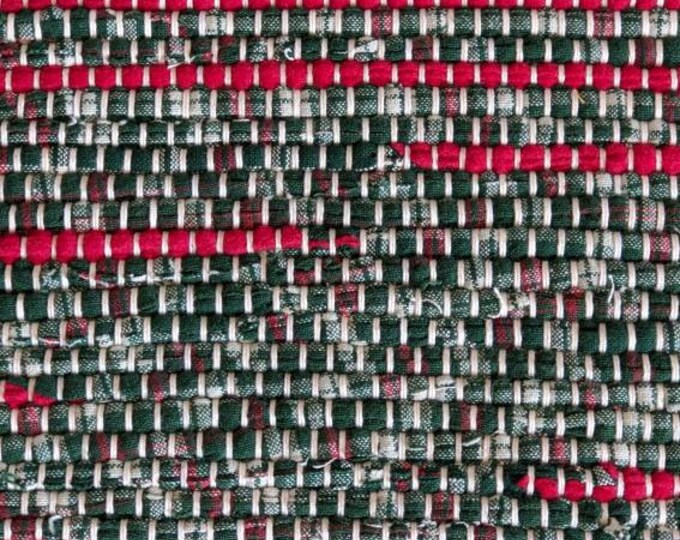 Woven Red and Green Rug Etsy