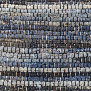 Denim Rag Rug from Blue Jeans - Multiple to Choose From