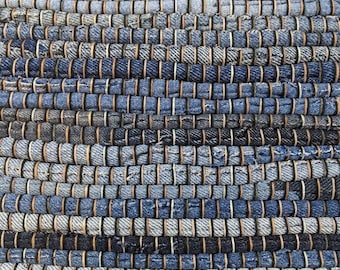 Denim Rag Rug from Blue Jeans - Multiple to Choose From