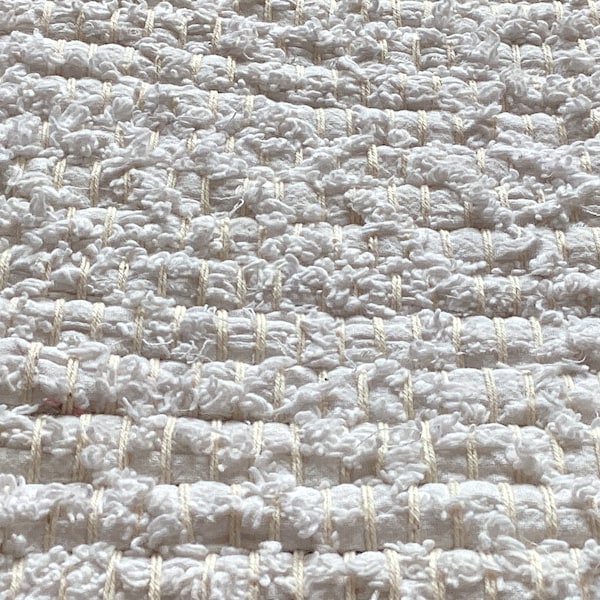 Woven White Rug - Washable Rug - Small Bathroom Mat - Multiple Sizes Available