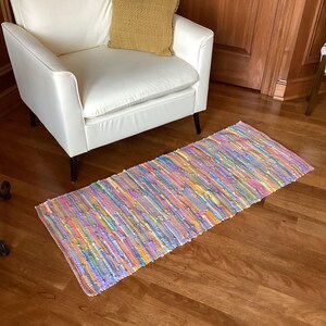 Bright Colorful Handwoven Looper Rag Rug - Multiple Available