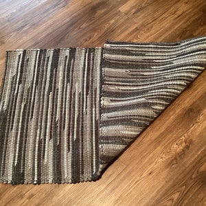 Handwoven Rag Rug Woven Gray Throw Rug Two Avalable - Etsy