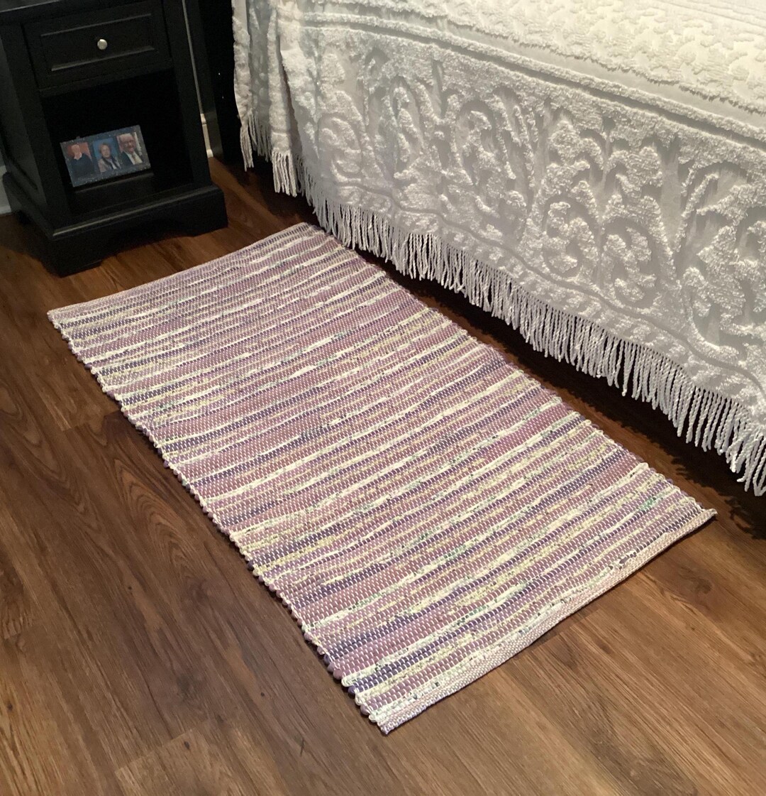 Lavender Rag Rug Handwoven Lavender Purple Rag Rug - Multiple Available - Etsy
