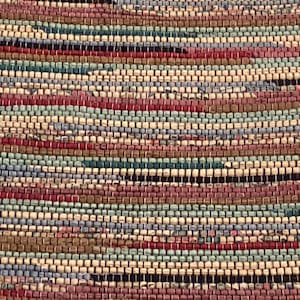 Handwoven Rag Rug - Multicolor Throw Rug - Hit and Miss Rug