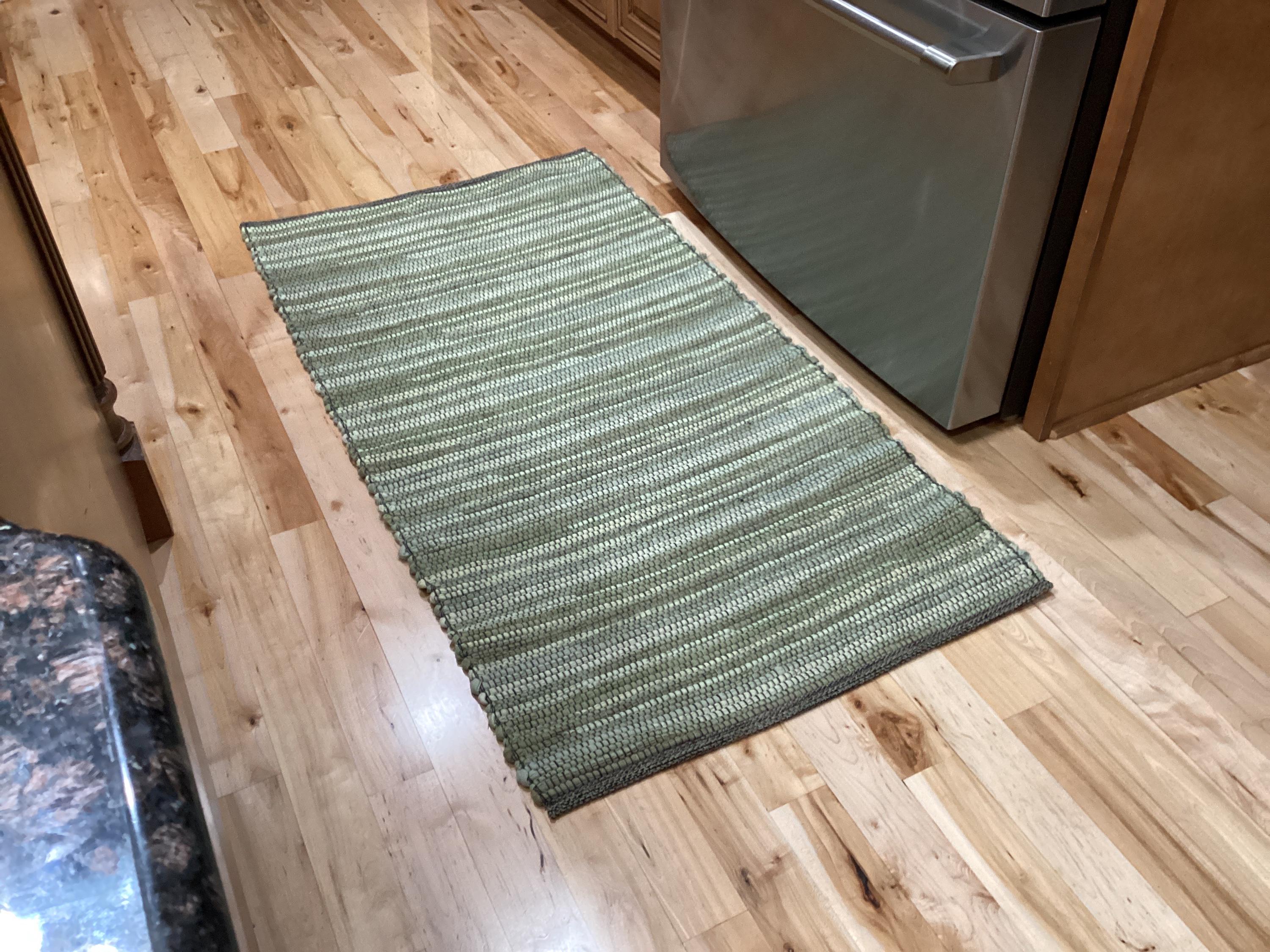 Handwoven Green Rag Rug - Multiple Sizes Available - Etsy