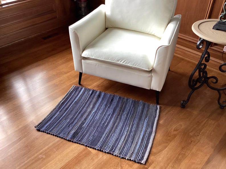 Handmade Denim Rag Rug From Blue Jeans - Multiple to Choose From - Etsy